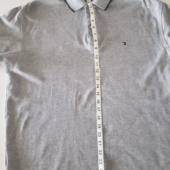 𝅺th Tommy Hilfiger Denim Grey Men's Polo shirt Size tag missing Grey with… - Picture 9 of 9